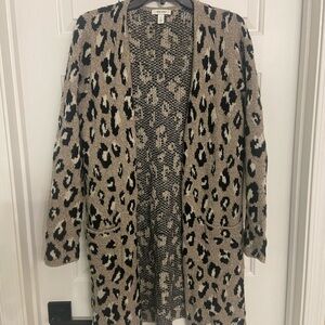Nine West Leopard Print Cardigan